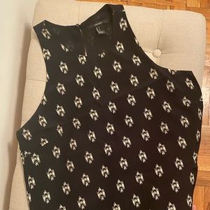 Forever21 Black Printed Racerback Tank - Size S